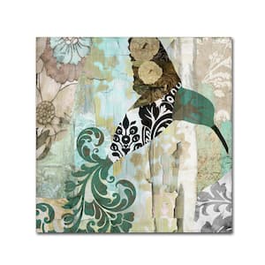 24 in. x 24 in. "Hummingbird Batik I" by Color Bakery Printed Canvas Wall Art