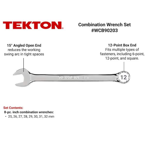25 mm - 32 mm Combination Wrench Set (8-Piece)
