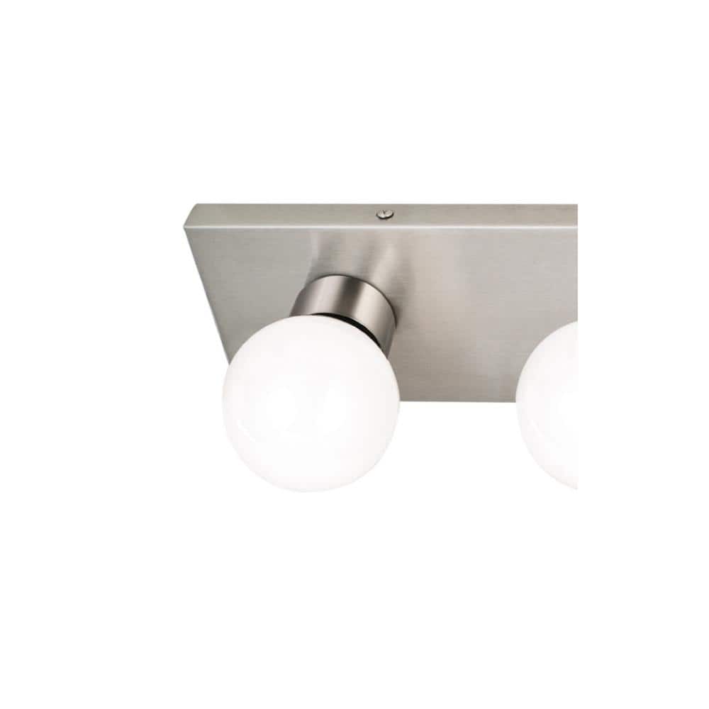 Antique White Steel Industrial 3-Light Bathroom Vanity Fixture