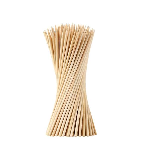 12 in. Disposable Bamboo Skewers Toothpicks and Food Picks for Fruit, Grilling Barbecue, Sausage and Drinks (200-Pack)