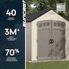 Suncast Vista 7 ft. W x 7 ft. D Plastic Resin Storage Shed with Floor (50 sq. ft.) in Colonnade (Beige) BMS7705