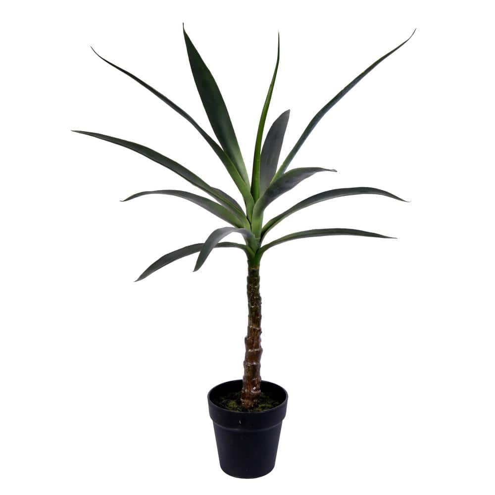 30 in. Green Artificial Yucca Tree in Black Planters Pot price history on PriceWatchPro