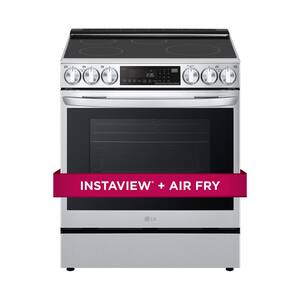 30 in. 6.3 cu. ft. Smart Induc Slide-In Electric Range with ProBake Convection InstaView Air Fry in Stainless Steel