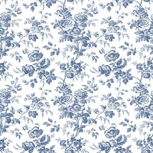 Anemone Toile Navy Wallpaper Roll