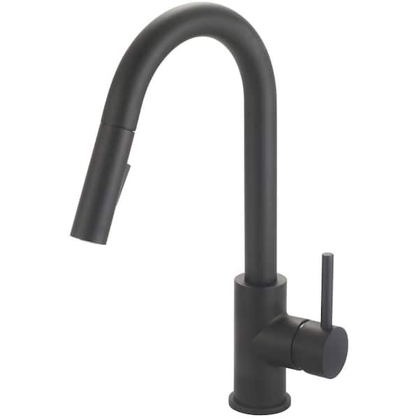 OLYMPIA Olympia i2v K-5080-MB Single Handle Pull Down Sprayer Kitchen Faucet in Matte Black