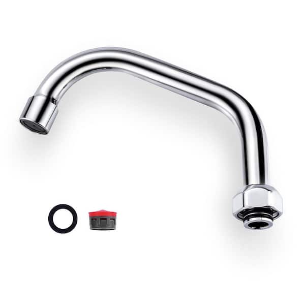 VEVETTA 6 in. Commercial Faucet Swivel Swing Spout Replacement in Polished Chrome with G3/4 Internal Thread