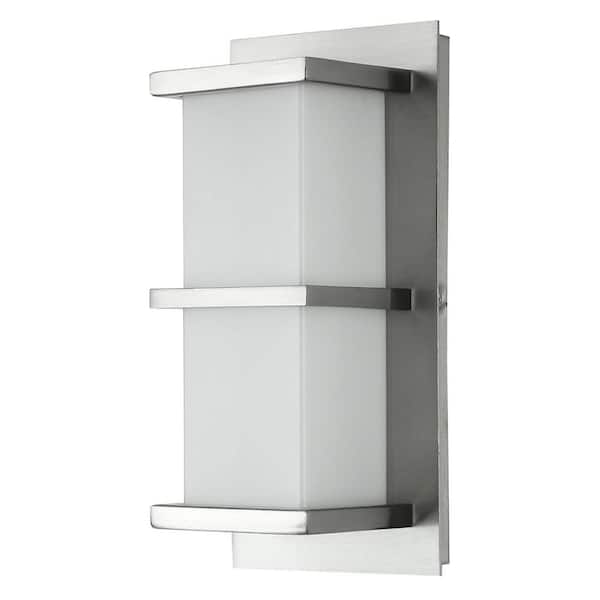 Sunlite Modern 1-Light Brushed Nickel Dimmable Integrated LED Wall Sconce with Selectable CCT
