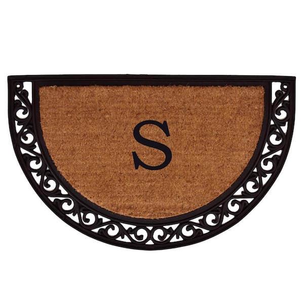 Calloway Mills Ornate Scroll 30 in. x 48 in. Coir Monogrammed Door Mat (Letter S)
