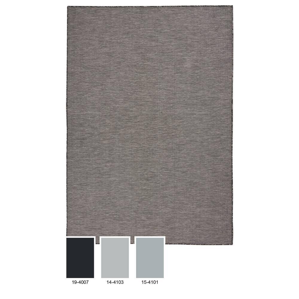 Charcoal Flat Woven Synthetic Runner Rug 2'2" x 8'0"