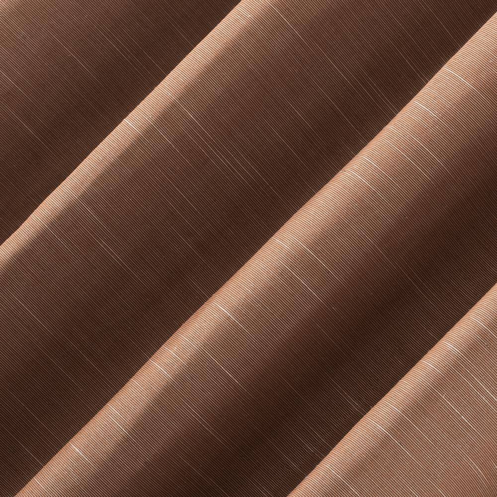 Pecan Brown Linen Blend Blackout Grommet Curtain Panel 50" x 63"