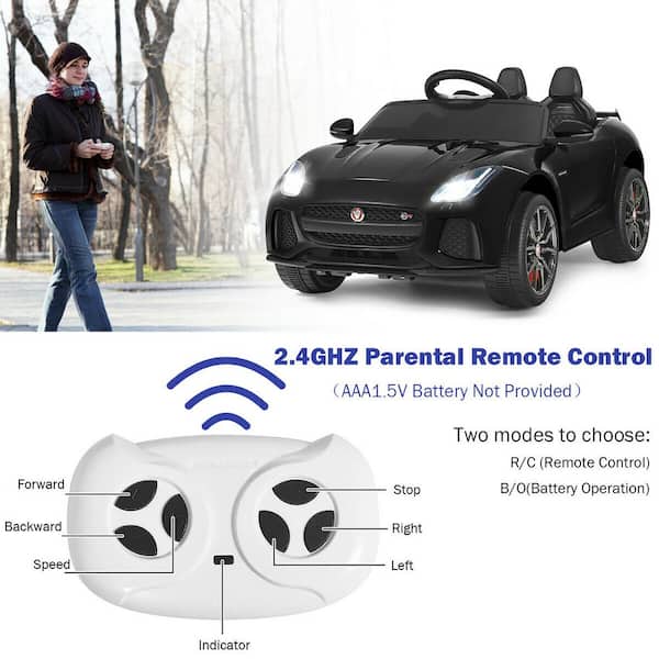 Costway 12-Volt Jaguar F-Type SVR Licensed Kids Ride On Car