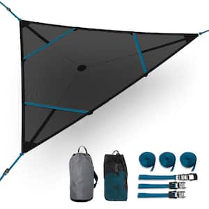 Elevate 10 ft. 10 in. Portable Hammock Aerial Mat in Black and Blue