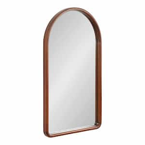 Talma 20.00 in. W x 36.00 in. H Walnut Brown Arch Transitional Framed Decorative Wall Mirror