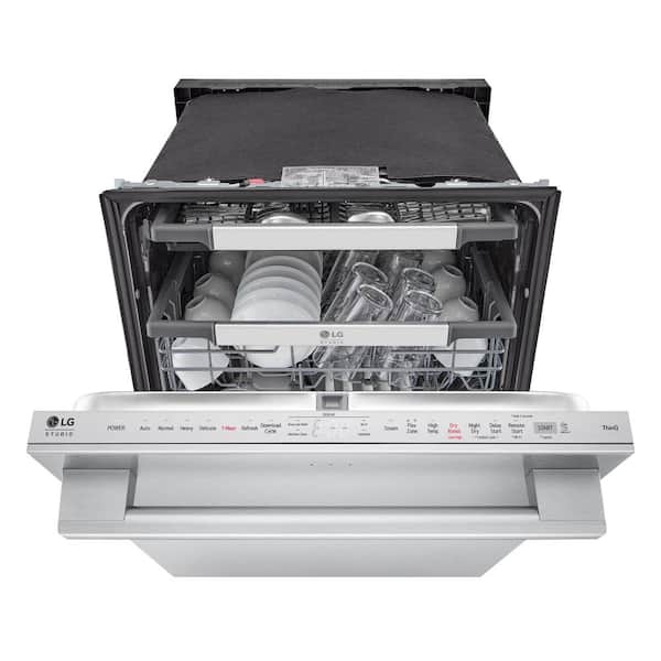 LG STUDIO 24 Top Control Built-In Dishwasher with TrueSteam, Light, 3rd  Rack, 40dBA Stainless Steel LSDT9908SS - Best Buy