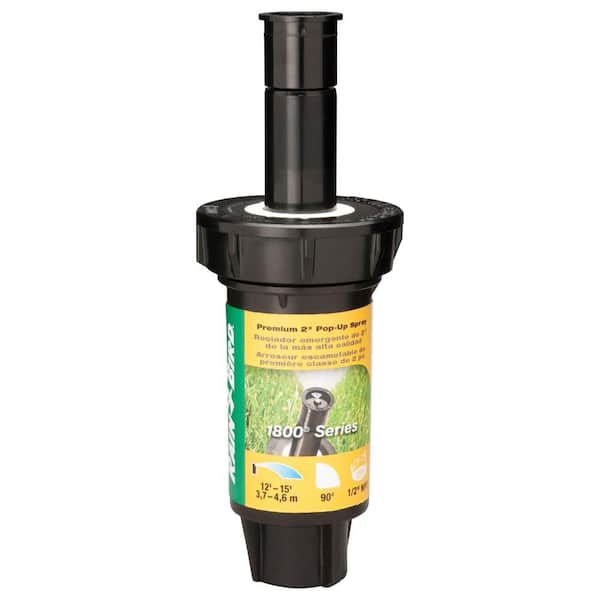 Rain Bird 1800 Series 2 in. Pop-Up Dual Spray Sprinkler, Quarter Circle Pattern, Adjustable 8-15 ft.