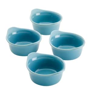 4-Piece Agave Blue Ceramics Bakeware Set