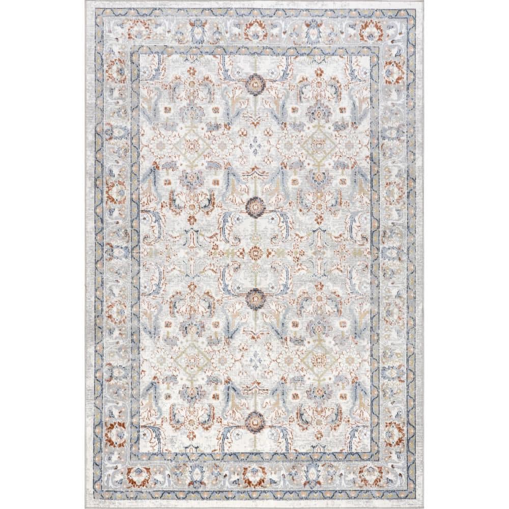 Brooklynn Floral Medallion Washable Rust 10 ft. x 14 ft. Indoor Area Rug price history on PriceWatchPro