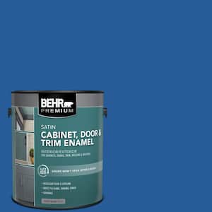 1 gal. #P510-7 Beacon Blue Satin Enamel Interior/Exterior Cabinet, Door & Trim Paint