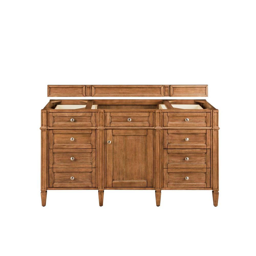 Brittany 59.8 in. W x 22.9 in. D x 32.6 in. H Single Bath Vanity Cabinet Without Top in Saddle Brown