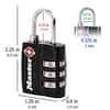 Master Lock TSA Approved Combination Luggage Lock, Resettable, Black  4680DBLKHC - The Home Depot