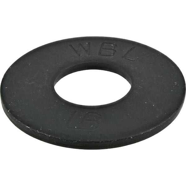 Unbranded 5/16 in. Black Exterior Flat Washers (50-Pack)