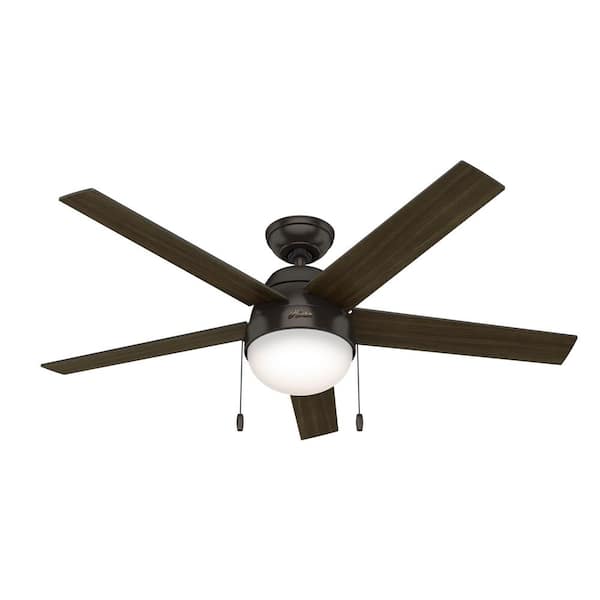 Hunter Anslee 52 in. LED Indoor Premier Bronze Ceiling Fan with Light Kit