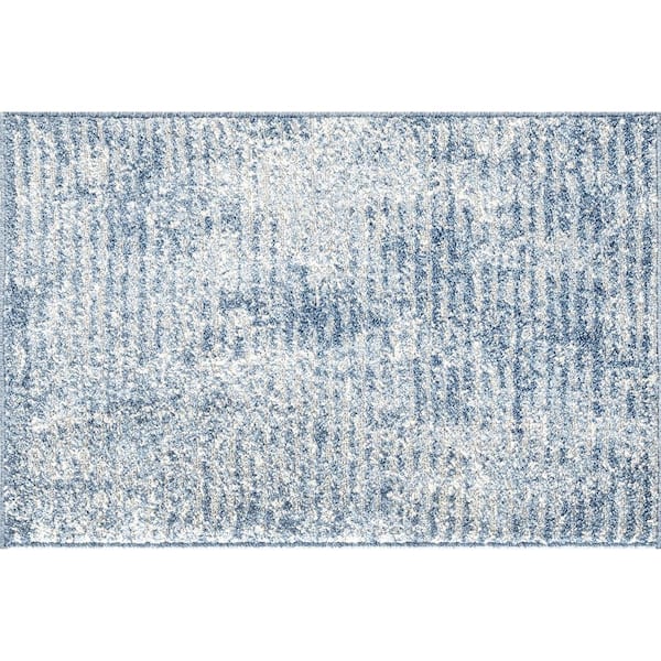Tayse Rugs Maya Abstract Blue 2 ft. x 3 ft. Indoor Area Rug