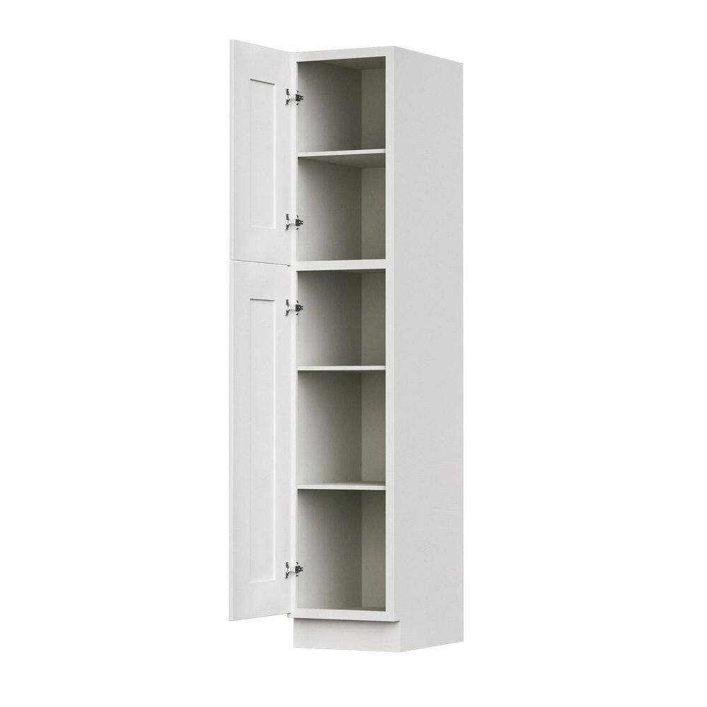 18 in. W x 24 in. D x 90 in. H Plywood Ready to Assemble Floor Base Kitchen Cabinet in White with Doors and Shelves price history on PriceWatchPro