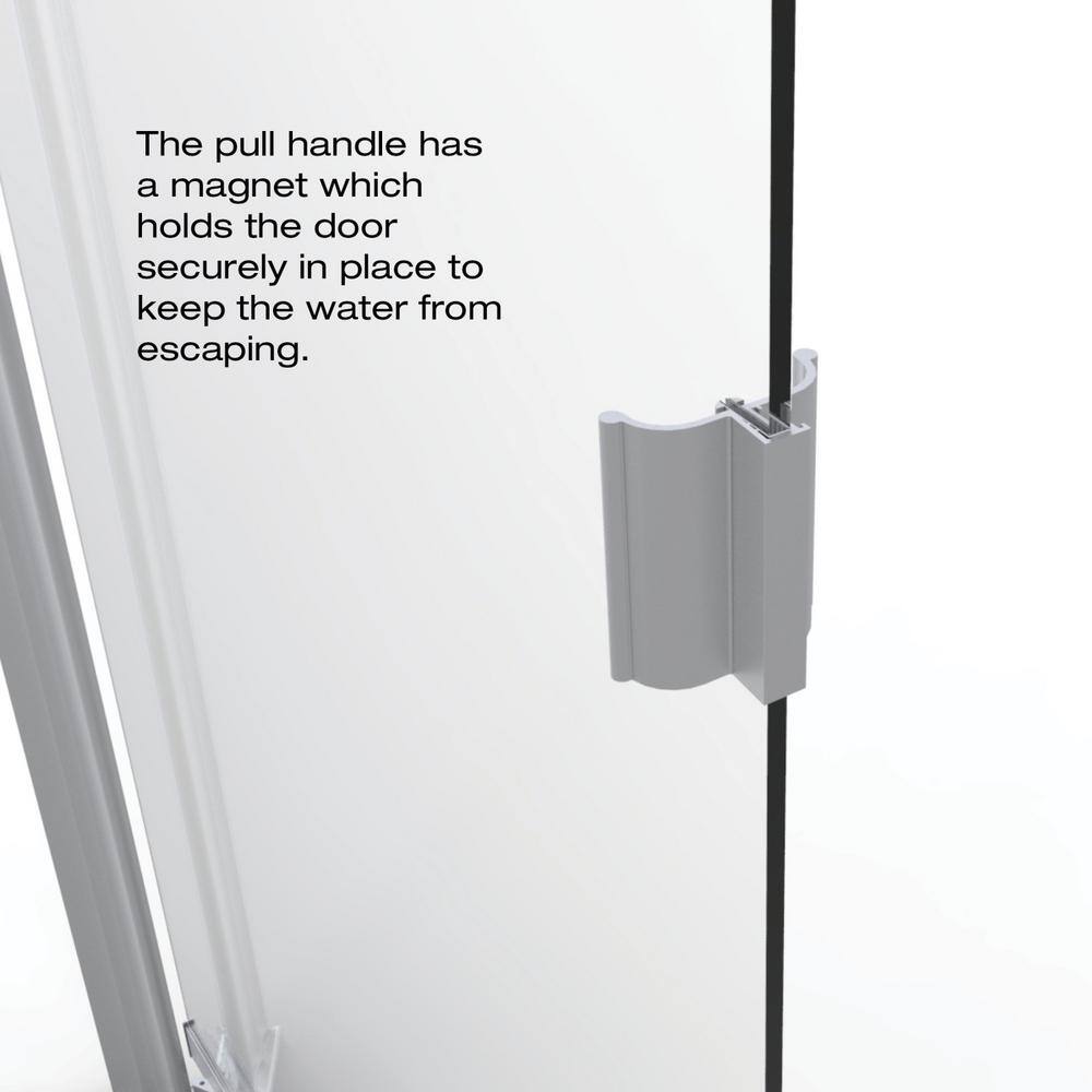 Armon 28" x 66" Brushed Nickel Semi-Frameless Pivot Shower Door
