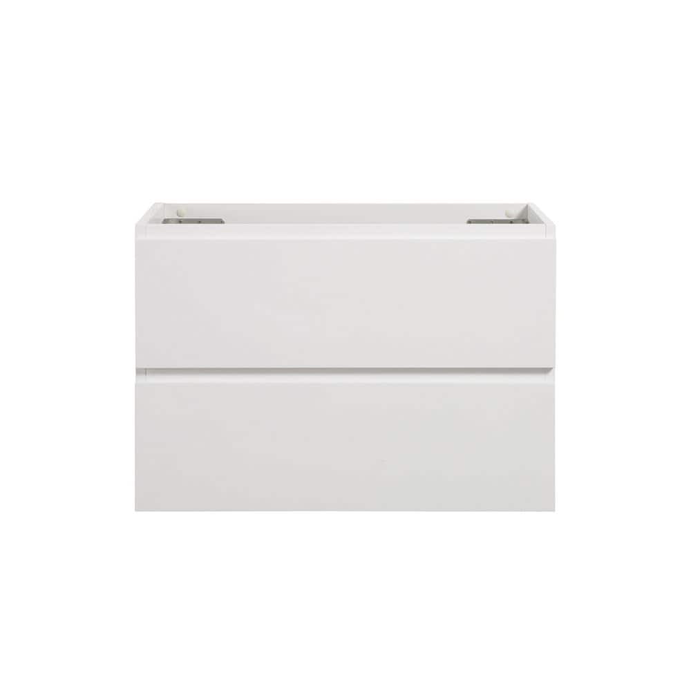 24 in. Floating Bath Vanity Cabinet without Top in White Pre-assembled with
