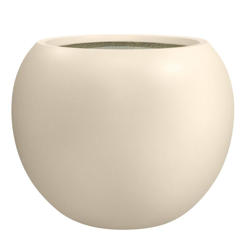 DreamPatio Riverside Fiberstone Modern Sphere Planter for Indoor/Outdoor-13 x 13 x 10-Linen price history on PriceWatchPro