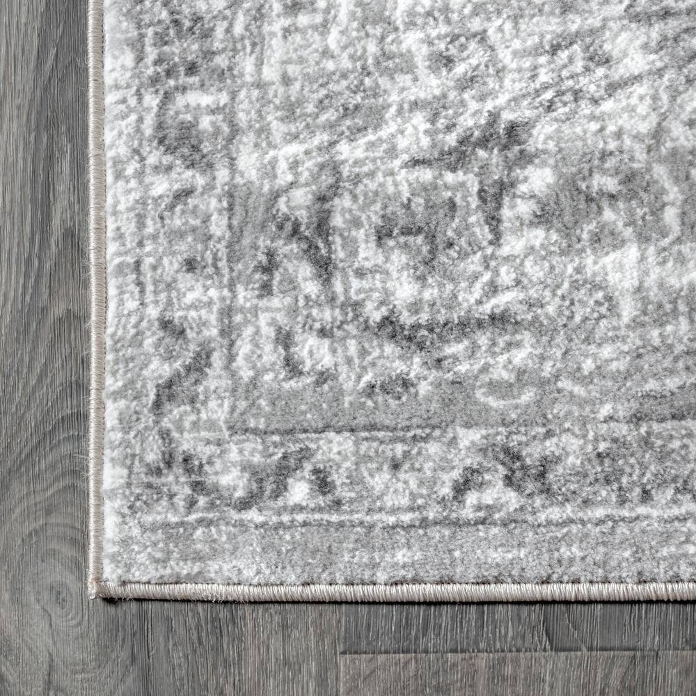 Handmade Gray Synthetic Rectangular 4' x 6' Area Rug