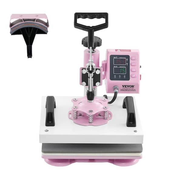 VEVOR Heat Press Machine, 12 x 10 in. 2 in 1 Heat Transfer Machine with Hat Press, 360° Swing Away T-Shirt Pressing Machine