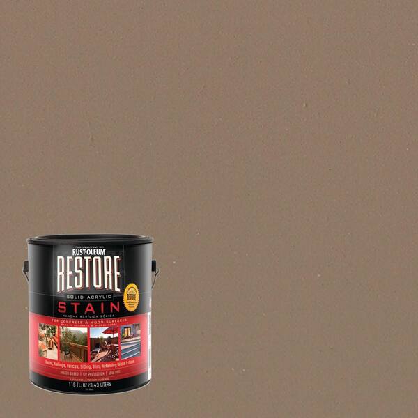 Rust-Oleum Restore 1 gal. Solid Acrylic Water Based Taupe Exterior Stain