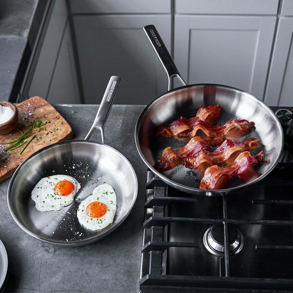 14-Piece Stainless Steel Tri-Ply Cookware Set with Glass Lids