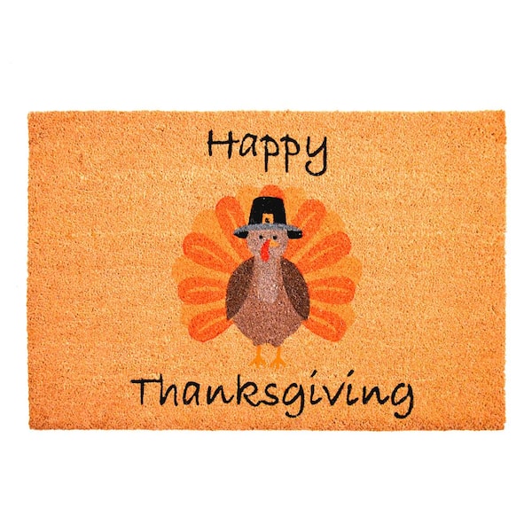 Calloway Mills Happy Thanksgiving17 in. x 29 in. Coir & Vinyl Door Mat