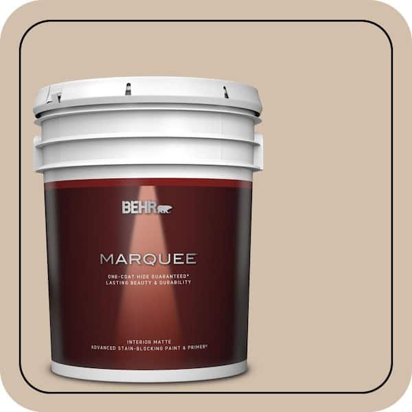 BEHR MARQUEE 5 gal. #700C-3 Pecan Sandie Matte Interior Paint & Primer