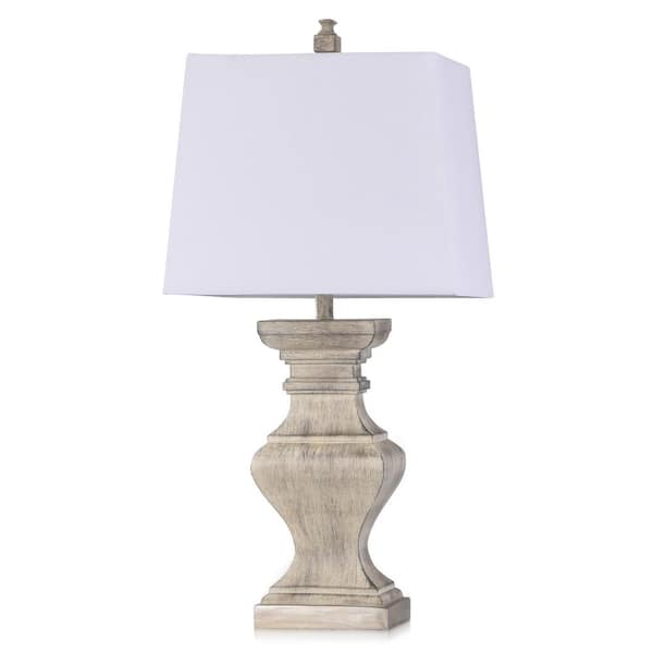 StyleCraft Bokava 33.5 in. Distressed Ivory Table Lamp