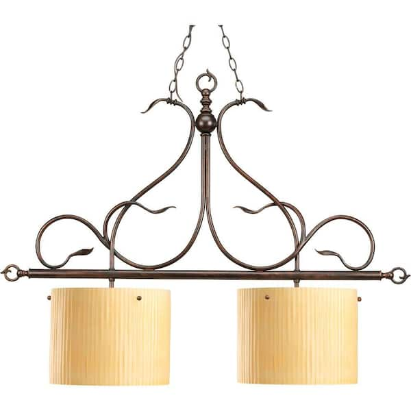 Thomasville Lighting Willow Creek Collection 2-Light Weathered Auburn Chandelier-DISCONTINUED