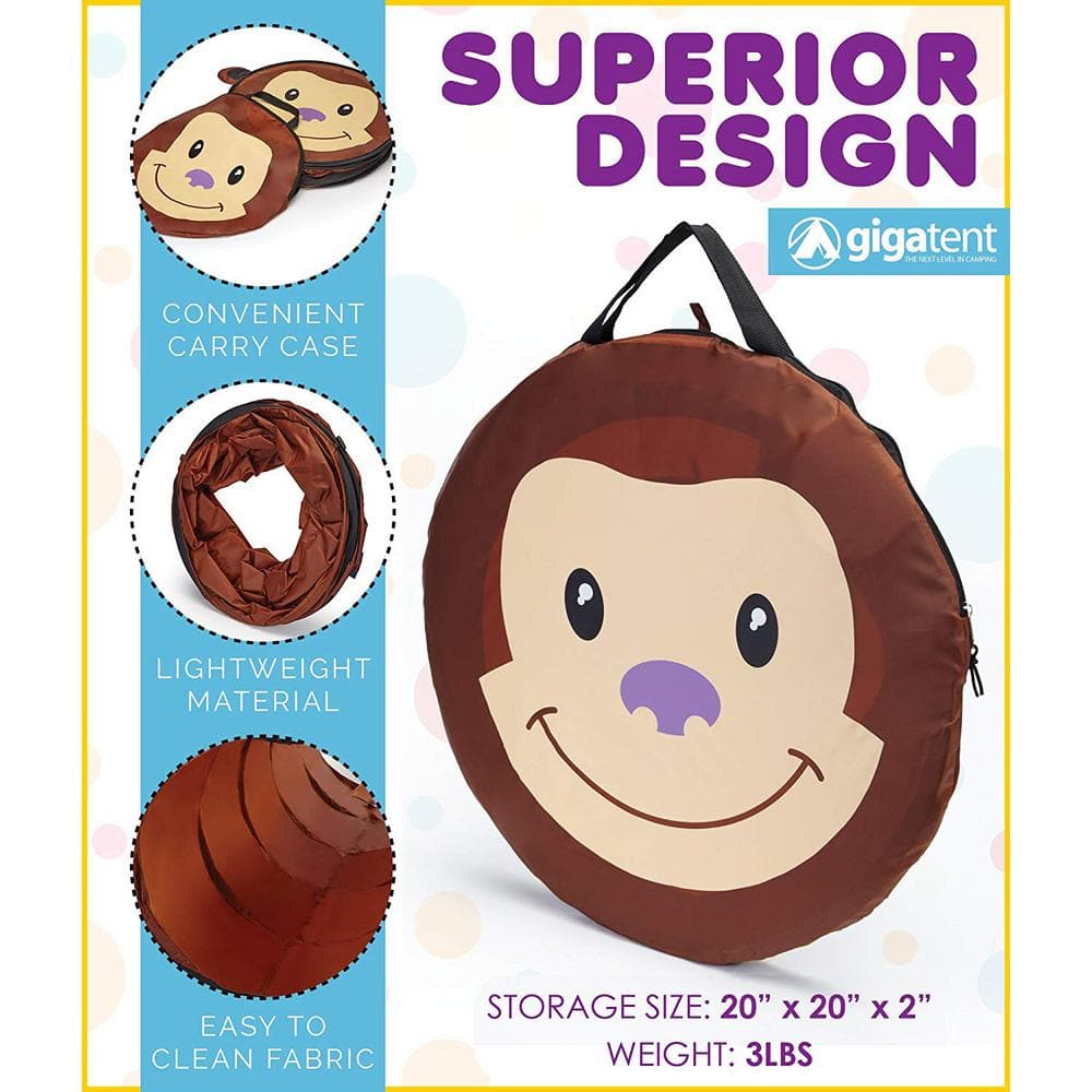 Brown Weatherproof Fiberglass and Polyester Play Tunnel