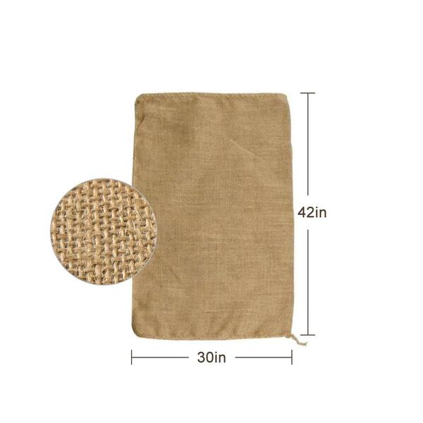Wellco 42 in. x 30 in. Natural Burlap Bags Potato Sack Race Bags Accessory for Kids and Adults for Birthday Party Games(8-Pack) BP10774P8