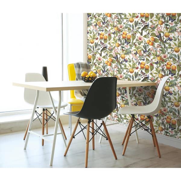 Multicolored Citrus Matte Finish Peel and Stick Vinyl Wallpaper