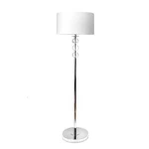 Branson 62 in. Silver Floor Lamp with Shade