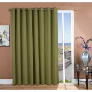 Sage Polyester Solid 112 in. W x 84 in. L Grommet Blackout Curtain