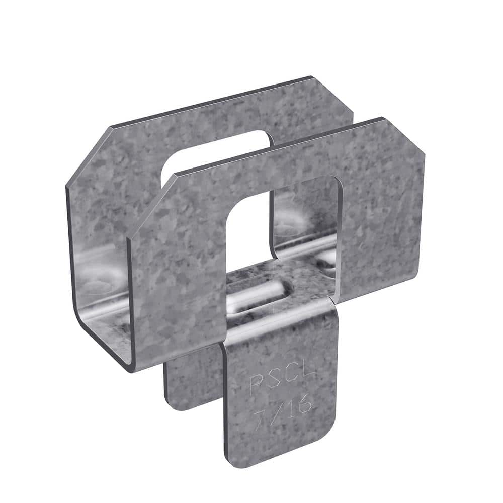 Simpson Strong-Tie PSCL 7/16 in. 20-Gauge Galvanized Panel Sheathing Clip  (250-Qty) PSCL 7/16-R250 - The Home Depot