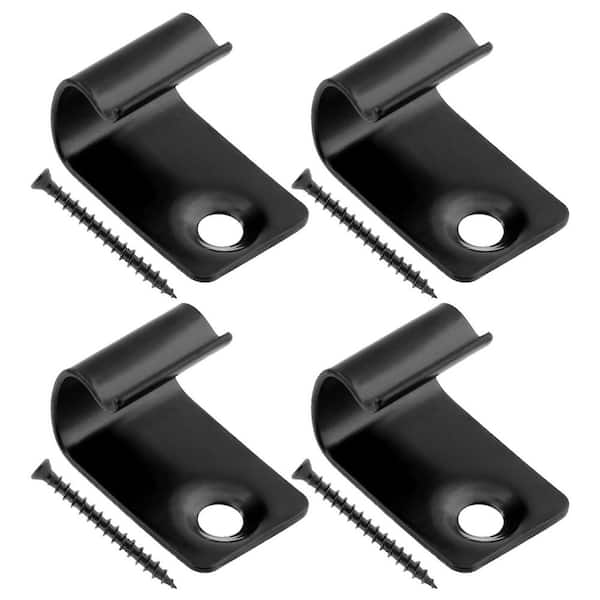 Stainless Steel Black Hidden Fasteners and Deck Starter Clips with Screws Set (100-Pack)