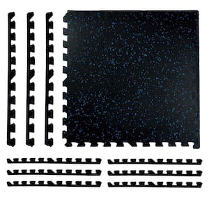 24 in. x 24 in. x 0.55 in. Thick EVA Foam Rubber Gym/Weight Room Flooring Tiles (6-Pack) (24 sq. ft.)