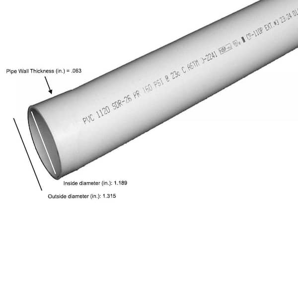 1 in. x 10 ft. Plastic Plain End Pipe