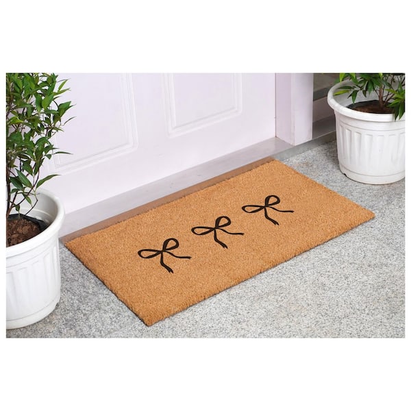 Bow Trio Black 17 in. x 29 in. Indoor/Outdoor Doormat