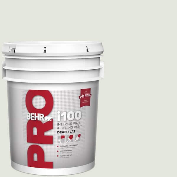 BEHR PRO 5 gal. #BL-W06 Whispering Waterfall Dead Flat Interior Paint